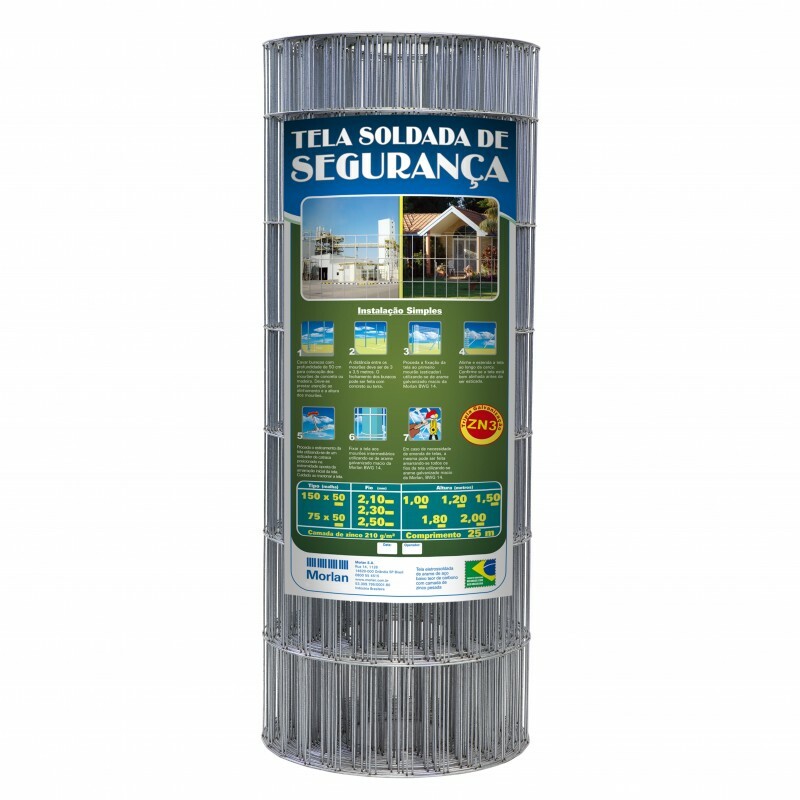 TELA SOLDADA GALV. 50X150 1.50H FIO 2.30MM (ROLO 25MT)