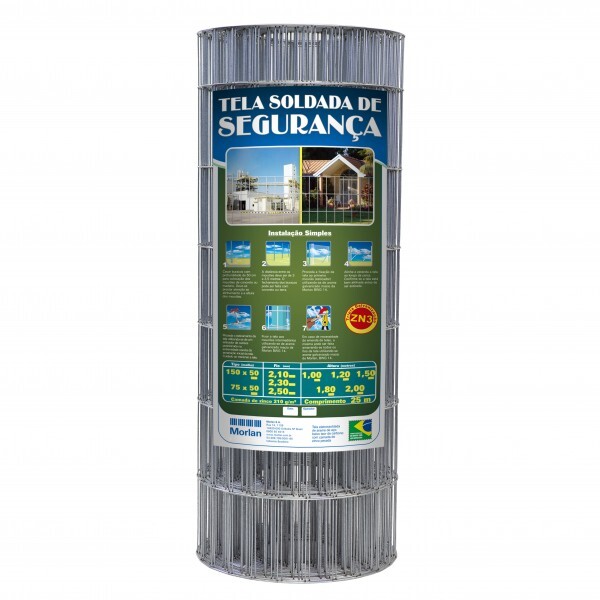 TELA SOLDADA GALV. 50X150 1.80H FIO 2.30MM (ROLO 25MT)