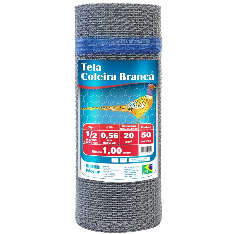 TELA VIVEIRO FIO 24 X 1/2 - 1,00H (ROLO 50 MT)