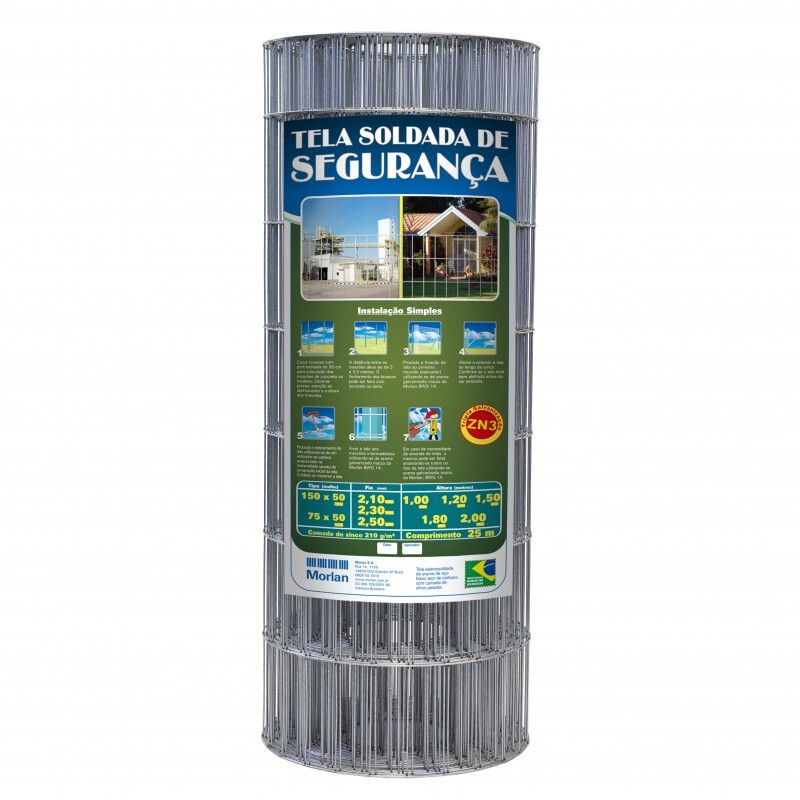 TELA SOLDADA GALV. 50X150 1.20H FIO 2.30MM (ROLO 25MT)