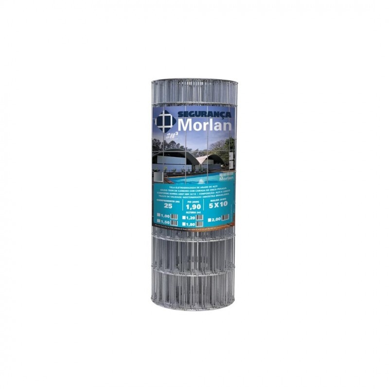 TELA SOLDADA GALV. 50X100 1.20H FIO 1.90MM (ROLO 25MT)