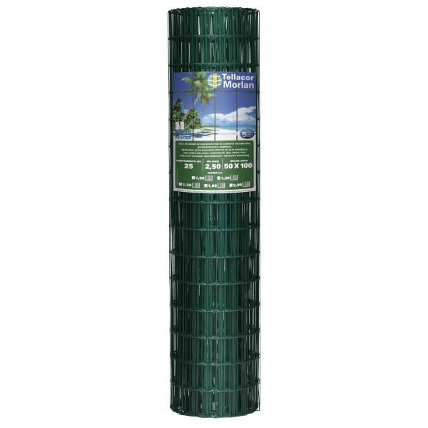 TELA MEGANET PVC 50X100 0,60H FIO 2,30MM VERDE (ROLO 25MT)