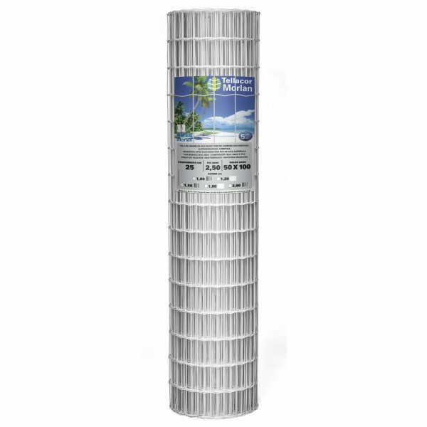 TELA MEGANET PVC 50X100 2,00H FIO 2,50MM BRANCO (ROLO 25MT)