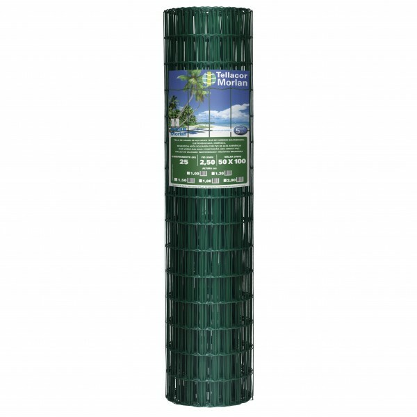 TELA MEGANET PVC 50X100 1,50H FIO 2,50MM VERDE (ROLO 25MT)