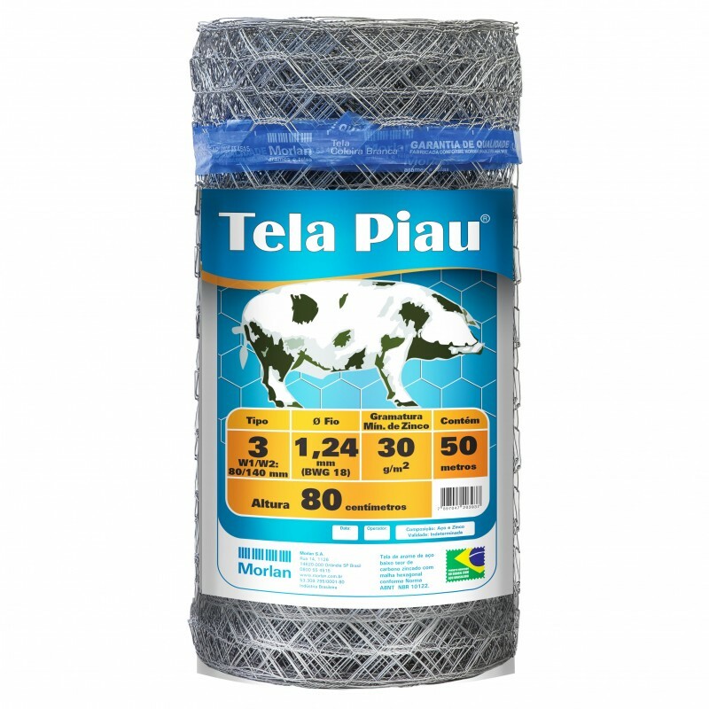 TELA MANGUEIRAO 3 FIO 16 - 0,80H (ROLO 50 MTS)