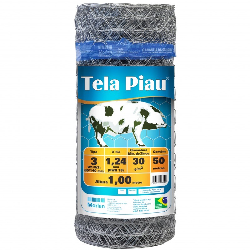 TELA MANGUEIRAO 3 FIO 18 - 1,00H (ROLO 50 MT)