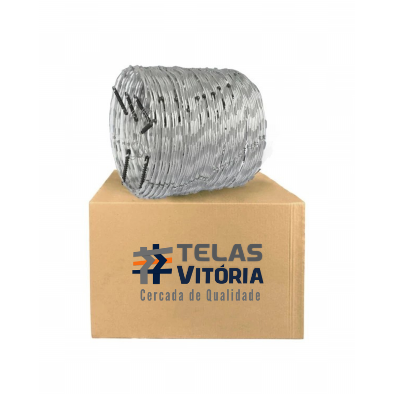 CONCERTINA 45CM DUPLA CLIP. ELETR. GALV. (8MT/RL) CONCERTINA 45CM DUPLA CLIP. ELETR. GALV. (8MT/RL)